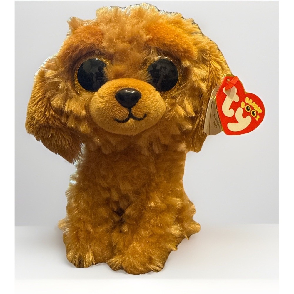 TY Beanie Boos - NOODLES the Goldendoodle Dog (Glitter Eyes) (6 inch) Cute!